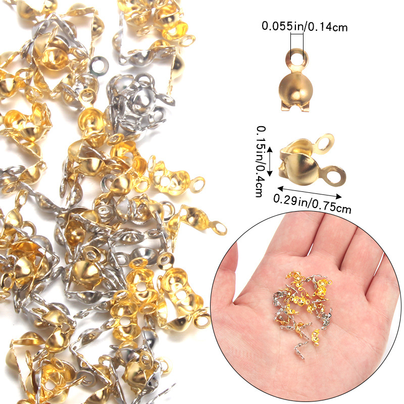 Electroplated Iron Buckle Pearl Necklace Finishing Buckle Bead Buckle Bracelet Jewelry Connecting Buckle DIY Handmade Essential Materials