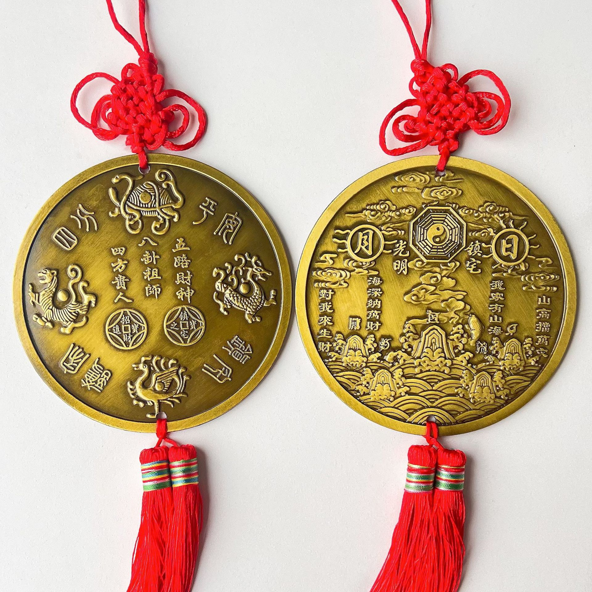 Подвеска Багуа Тайцзи с четырьмя богами для храма и свадебного декора