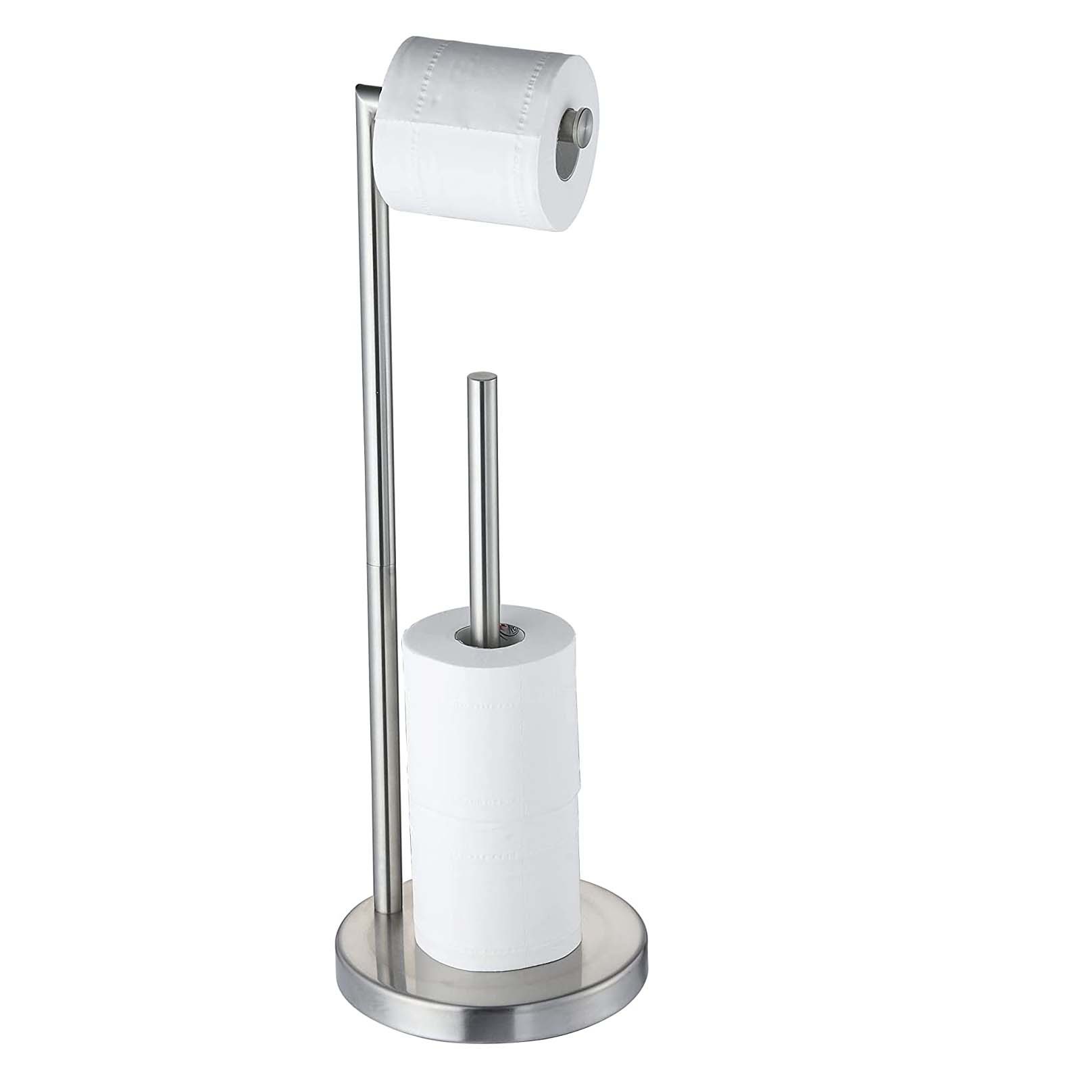 Black floor-standing toilet paper holder stainless steel toilet standing toilet paper holder bathroom hardware bathroom pendant