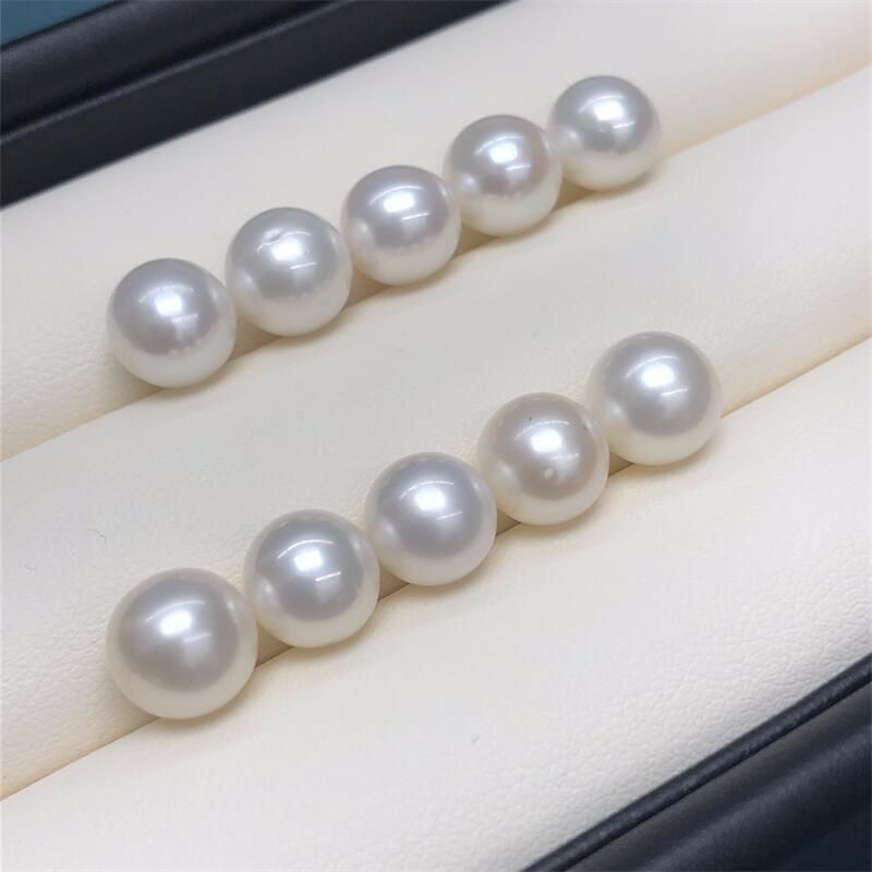 Freshwater pearl round beads naked beads 6-10mm round beads loose beads luster integrated goods cost-effective granular pearls