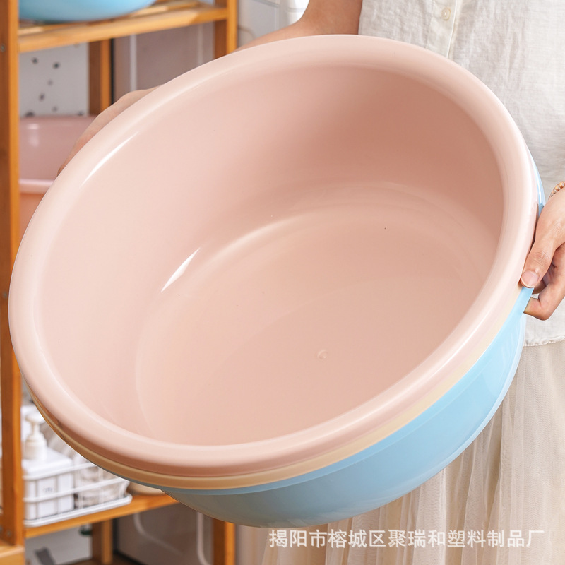 Oversized Wholesale Printing Washbasin Thickened Plastic Washbasin Big Basin for Student Dormitory Baby Bath Basin Laundry Basin
