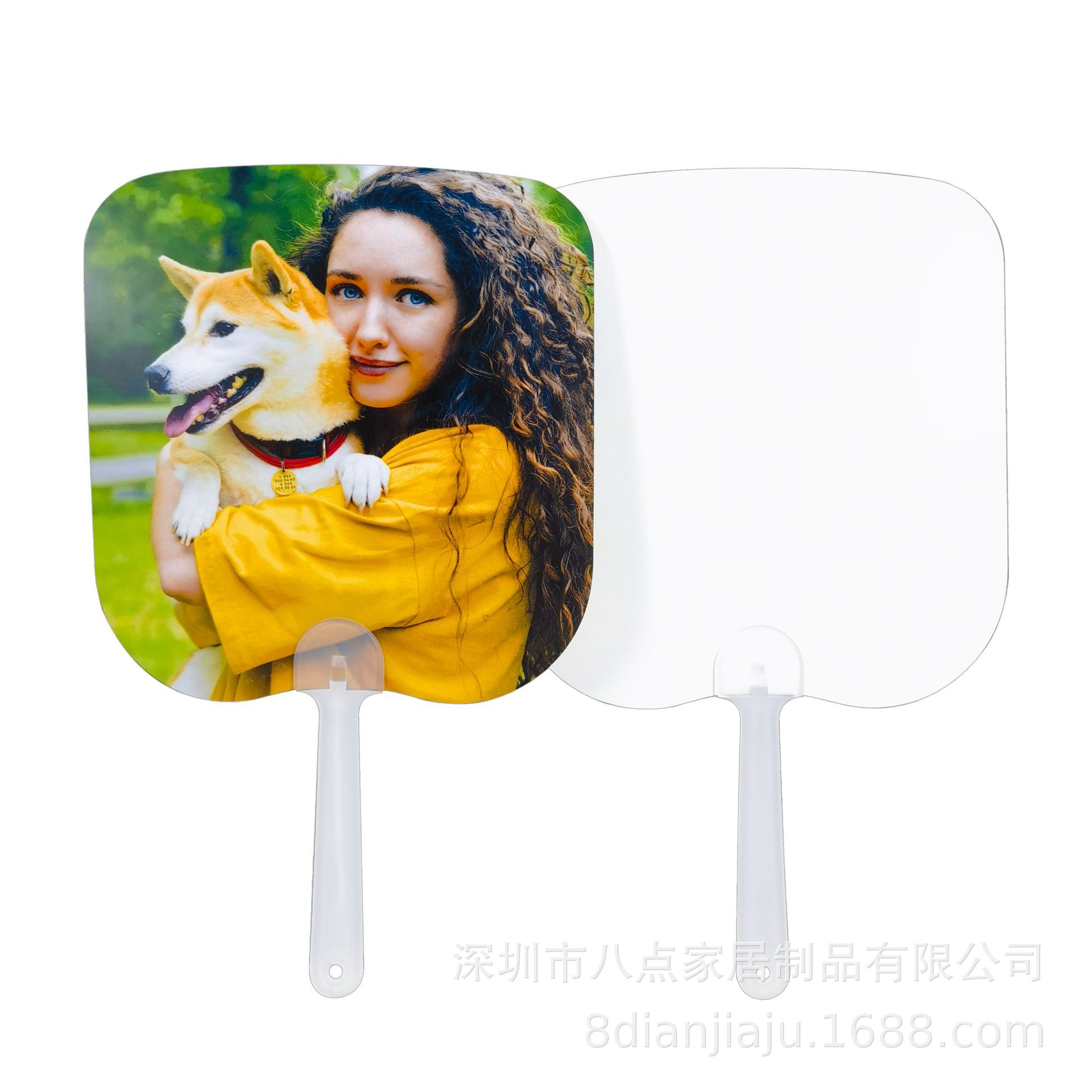 Вентилятор из PET-пластика с термопереносом, двусторонний, пустой, печатаемый