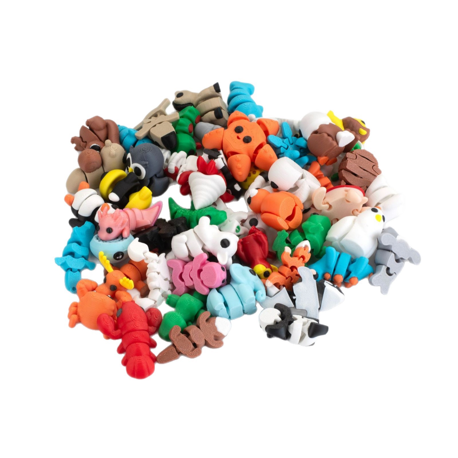 Amazon's Cross-Border New Product, a Popular 3D-Printed Small Toy Animal with Movable Joints, Cartoon Model Ornament