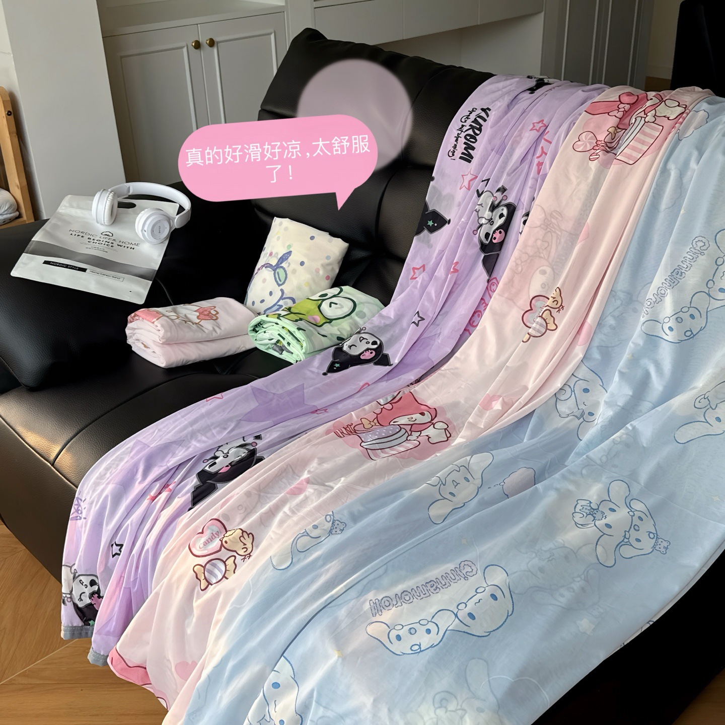 Bamboo Fiber Children's Cartoon Infant Blanket, Cooling Blanket, Home Nap Blanket, Thin Blanket, Nap Essential, Cartoon Animation