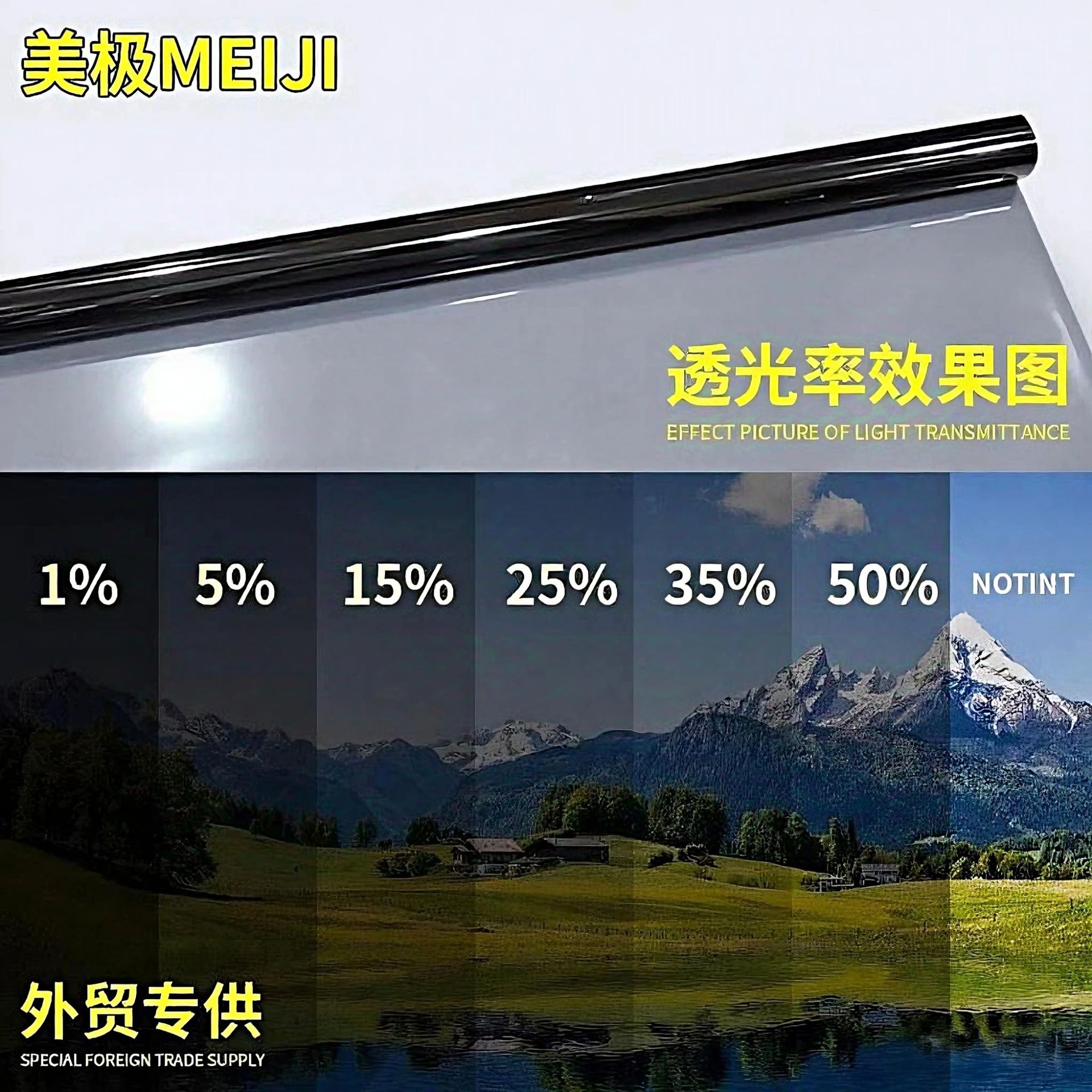 Manufacturer Wholesale Car Solar Film Glass Insulation Sunscreen Film Privacy Window Film Car Film Bk Series Ready Stock