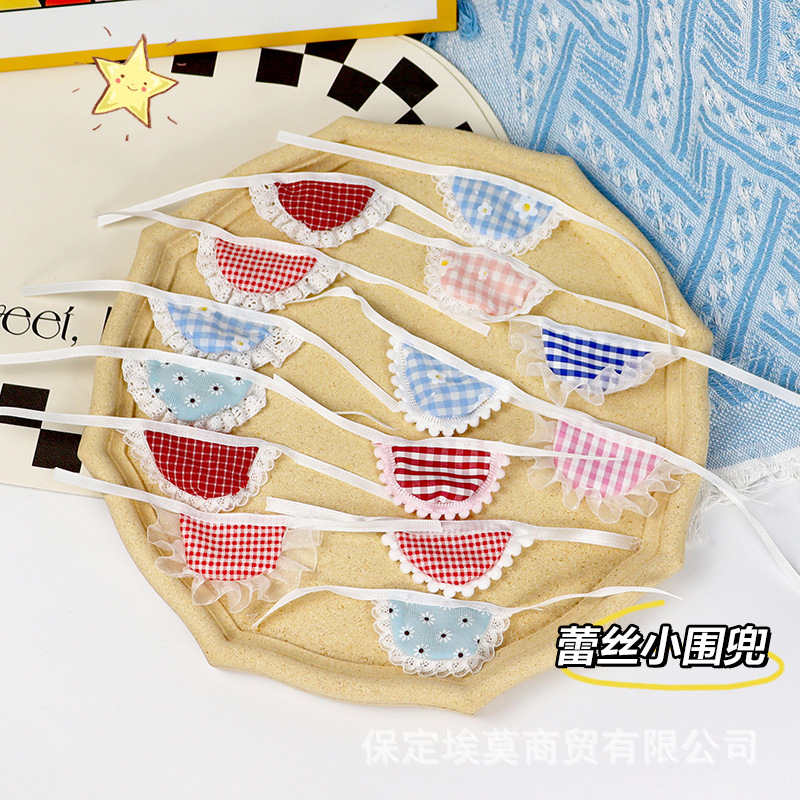 Милый клетчатый треугольный фартук для хомяка слюнявчик сладкий питомец фартук слюнявчик карман без атрибута