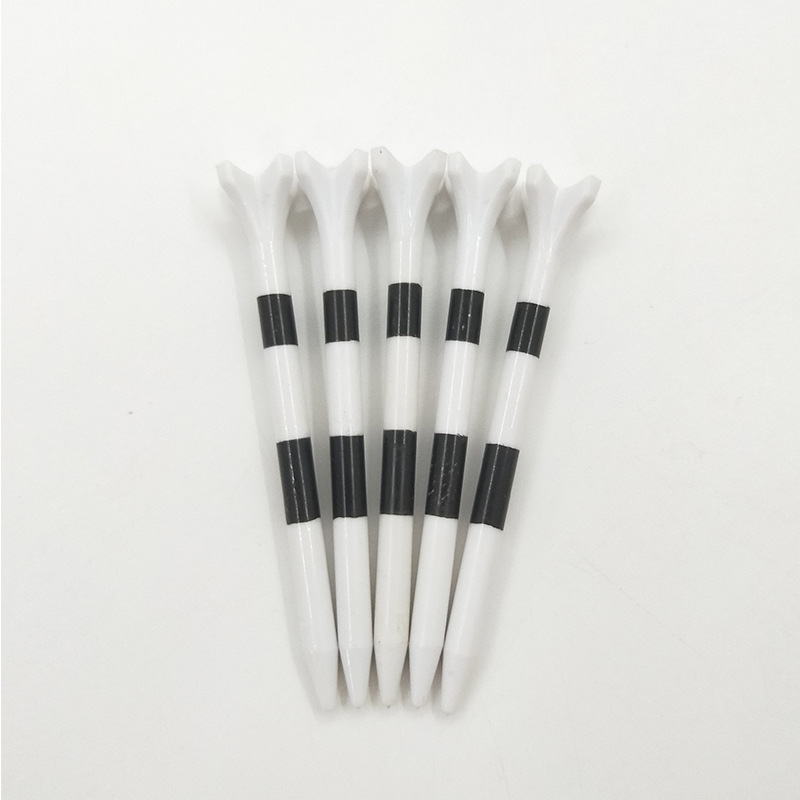 Plastic golf ball nail stripe printing multiple length specifications ball holder customizable color LOGO plastic nail