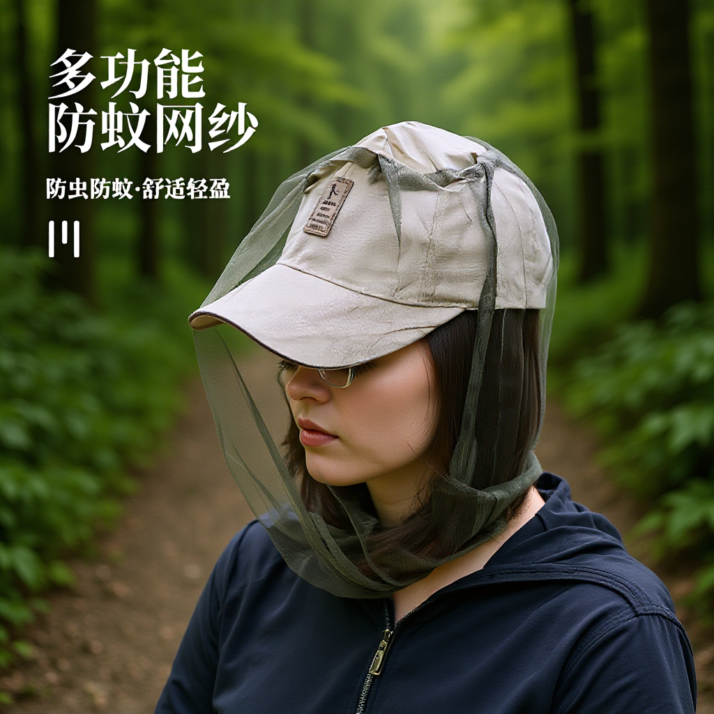 Ночной рыболовный шляпа с сеткой от насекомых и комаров, защитный капюшон от солнца для мужчин и женщин, дышащая маска