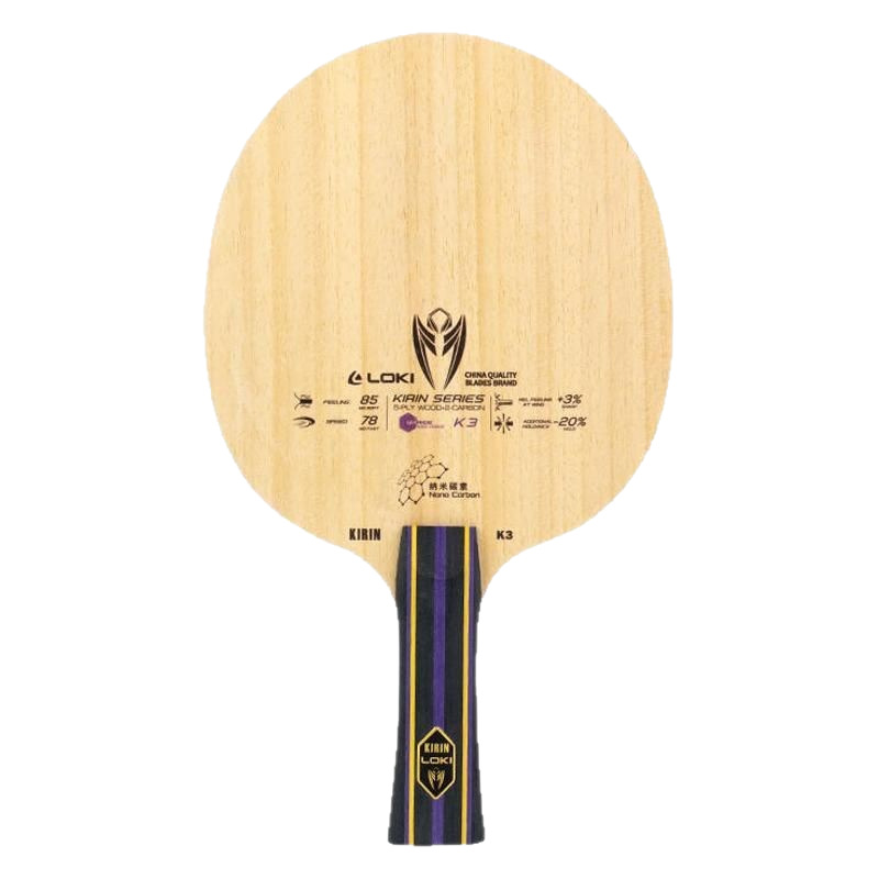 Loki Thor Kirin K3 Table Tennis Racket Blade 5 Wood 2 Carbon Beginner Training Carbon Blade Offensive Horizontal Racket