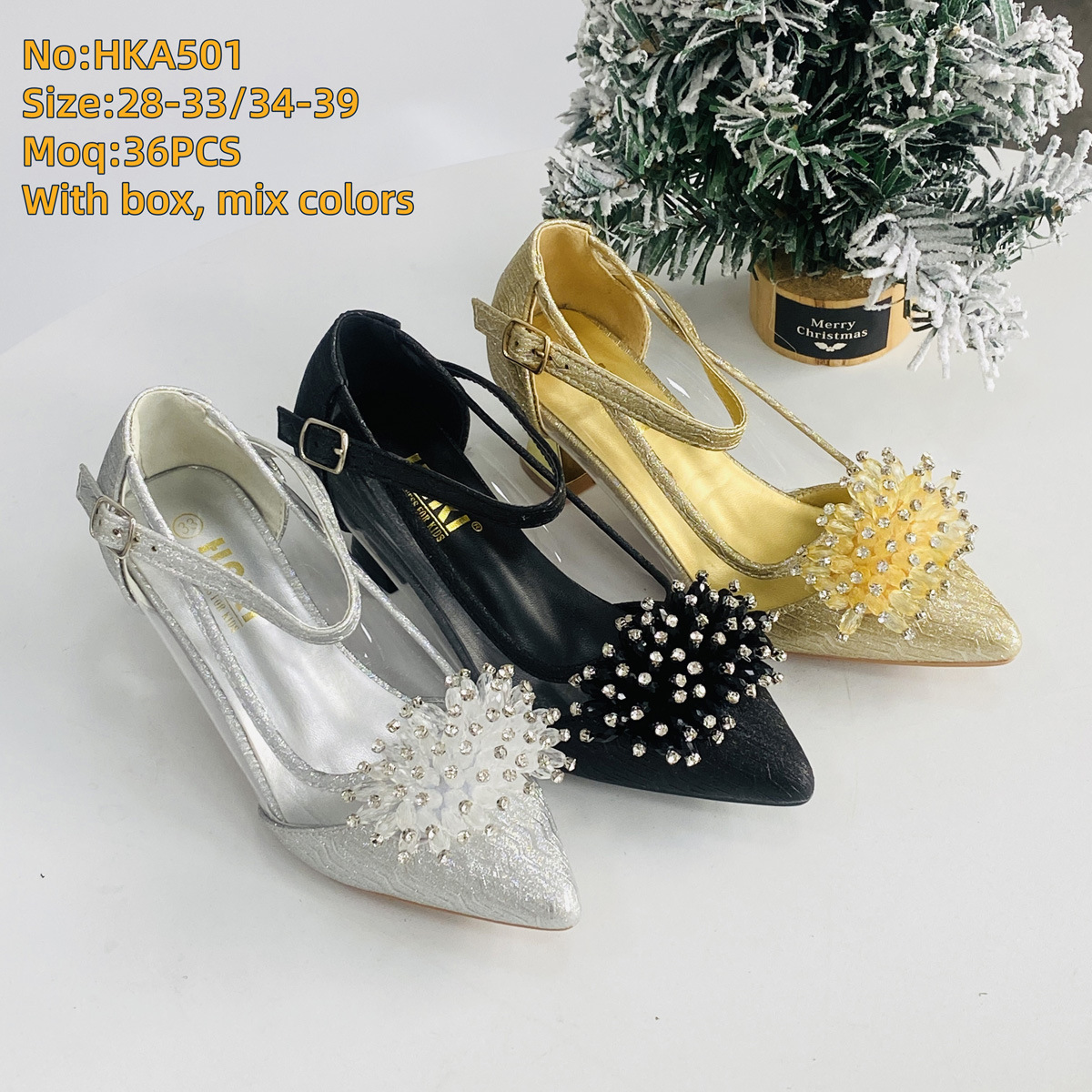 Туфли на высоком каблуке 2025 нового стиля с рассеянным цветочным узором для детей, оптовая продажа от производителя