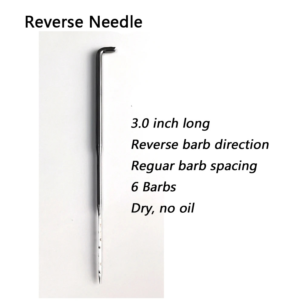 Barbed Needle Felting Needle Handmade DIY Poke Needle 36g, 38g, 40g Reverse