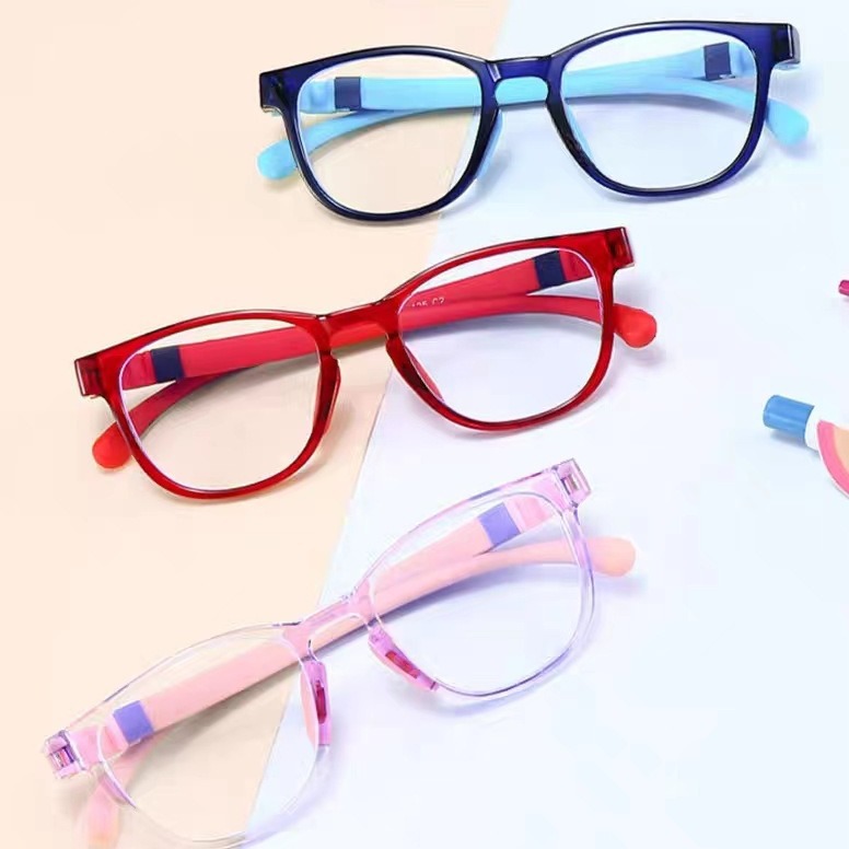 Силиконовые очки против синего света для мальчиков и девочек, студентов начальной школы, защита глаз TR90, антиродиационные, ультралегкие детские очки, простые очки