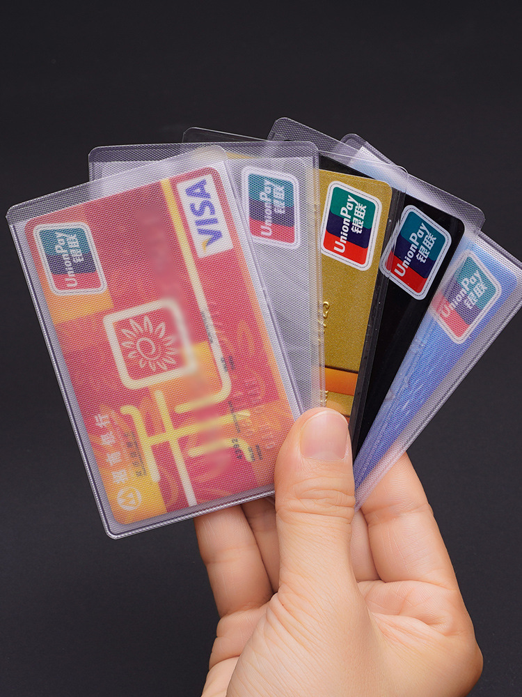 Transparent ID card set ID card waterproof protective cover wholesale anti-degaussing frosted bank bus card cover cross-border card film