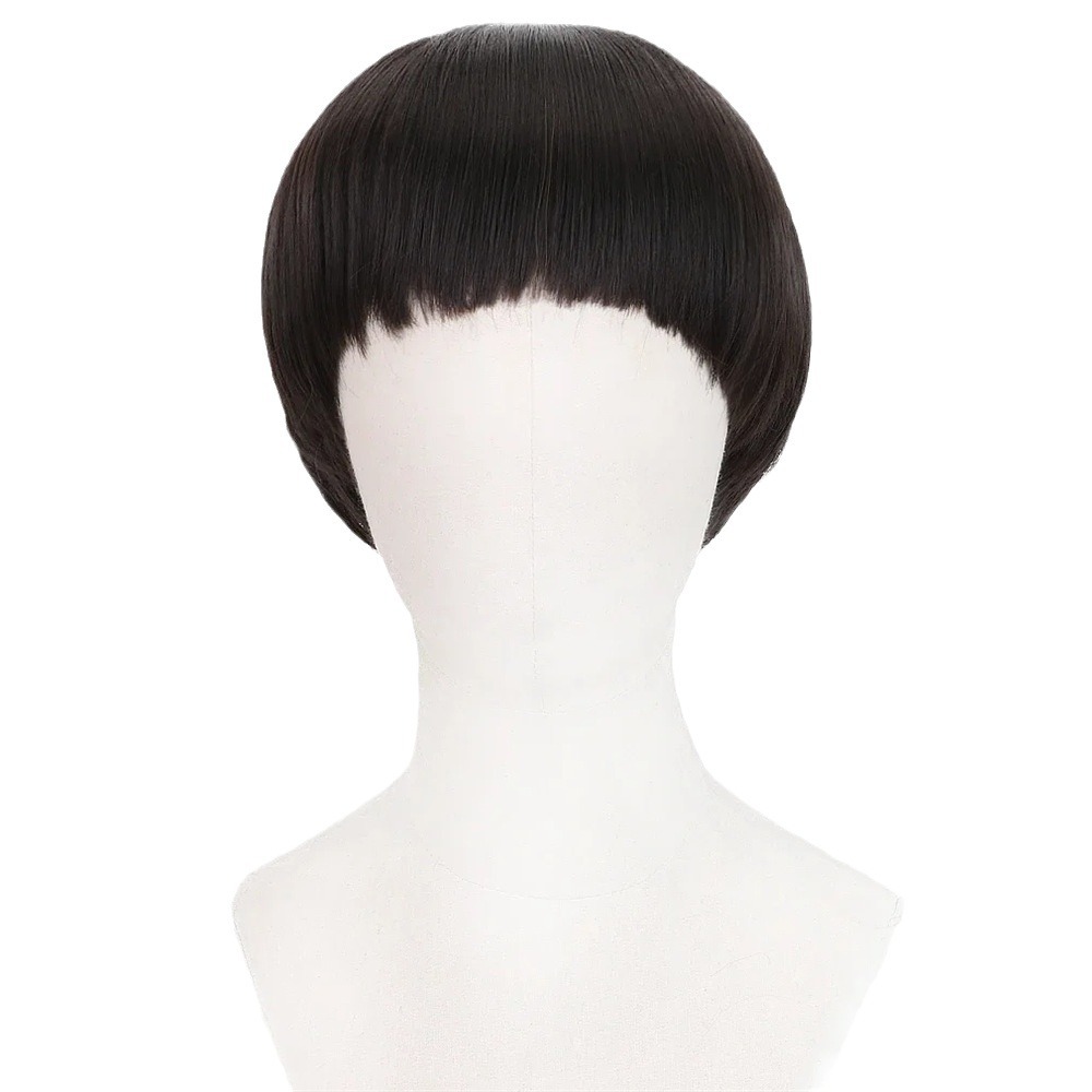 Factory new wig men's neat bangs short hair headgear European and American foreign trade mechanism wig full hair type a generation of hair