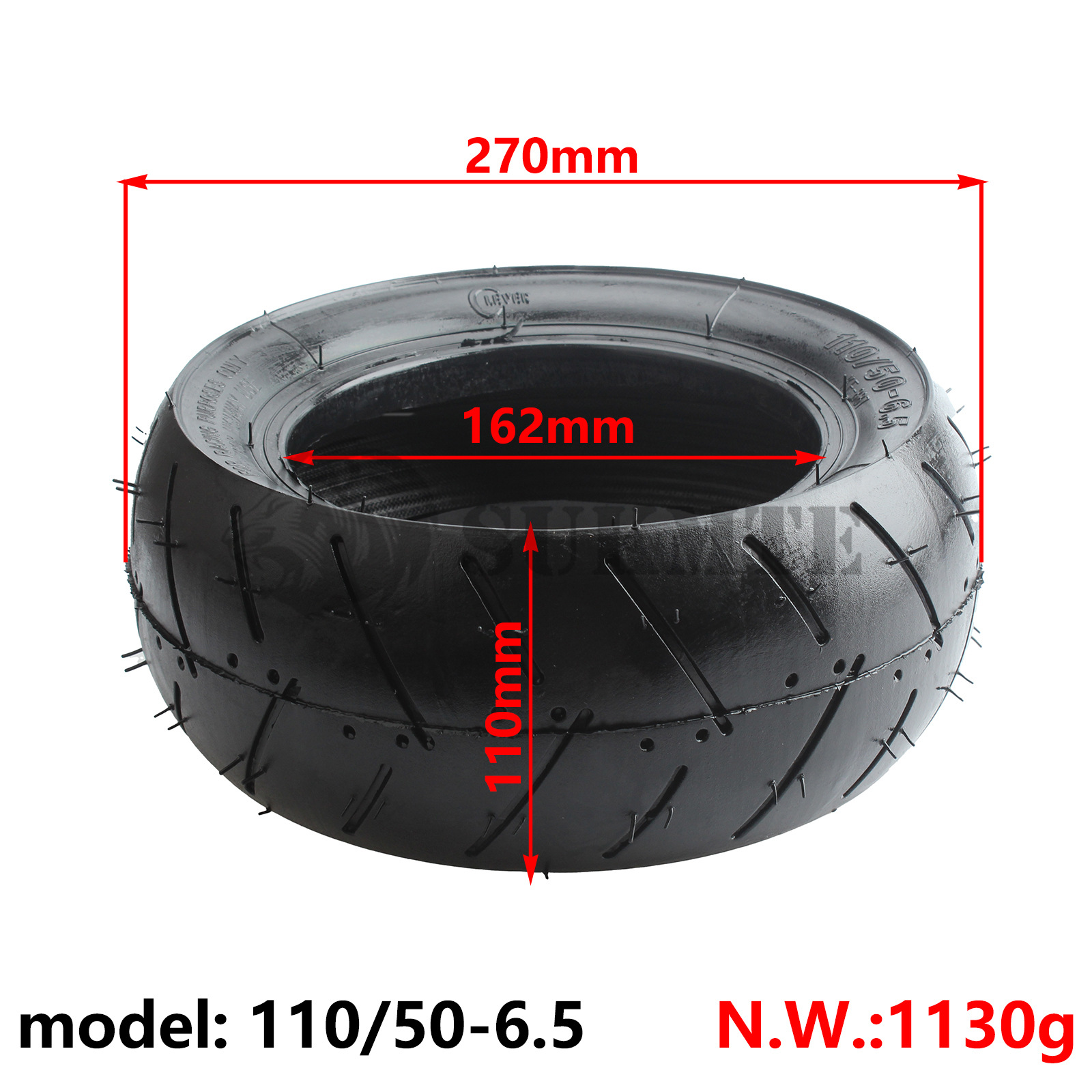 Mini motorcycle accessories 49CC sports car front 90/65-6.5 rear 110/50-6.5 inch outer tire vacuum tire