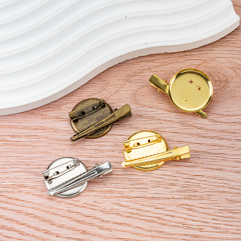 Прямые поставки с завода, металлический диск с уткой, двусторонняя круглая брошка, DIY ювелирные аксессуары