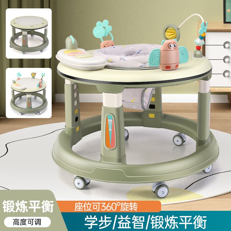 Baby walker for boys and girls multi-functional anti-rollover 7-18 months for boys and girls can sit and push children's stroller