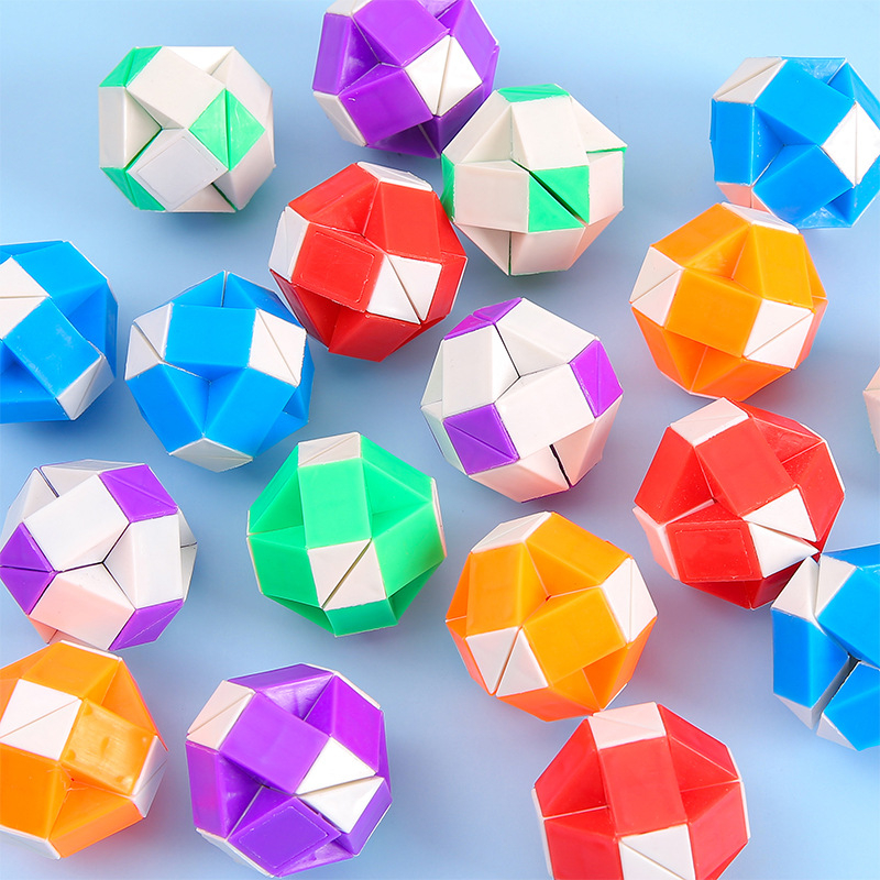 Mini 24 Section Variable Magic Ruler Children's Educational Spherical Rubik's Cube Intelligence Early Education Toys Kindergarten Gift Wholesale