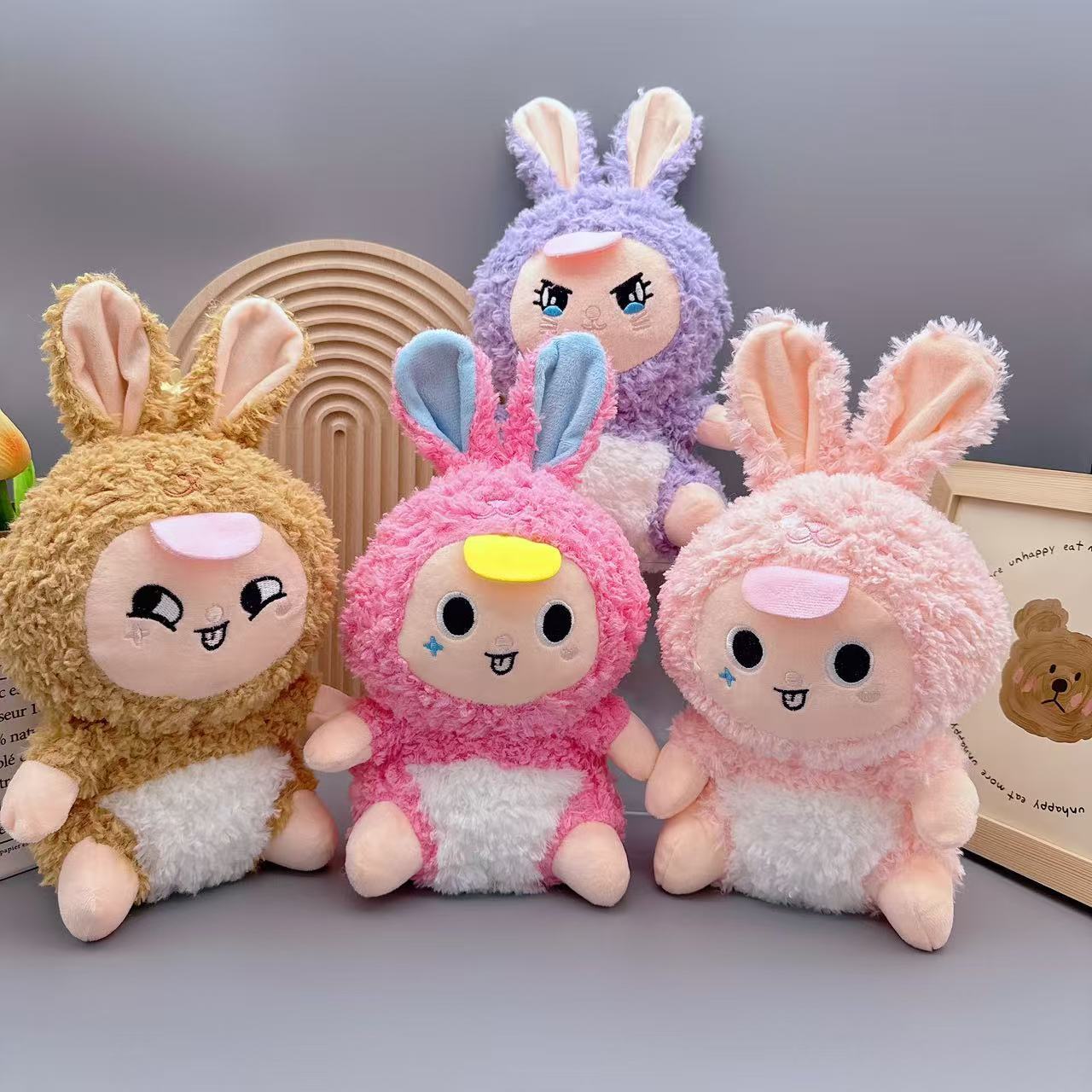 New plush toy manufacturers wholesale eight-inch grab doll doll clip machine doll video game city gift bear leather shell