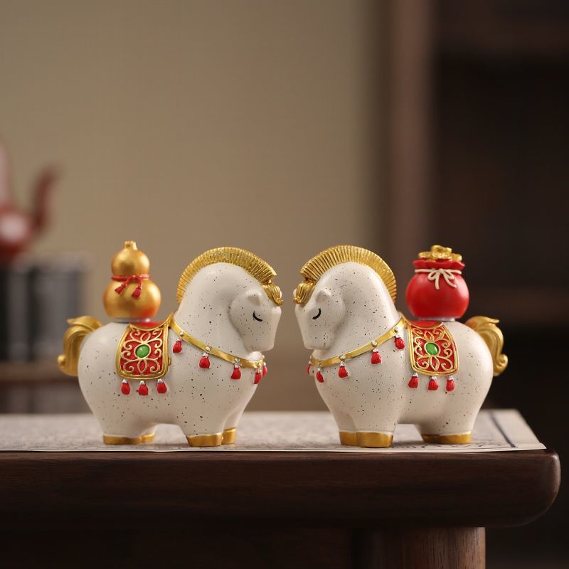 Китайские украшения в виде лошадей, премиум настольные украшения для рабочего места, крафтовые изделия для офиса, ручные подарки на день рождения