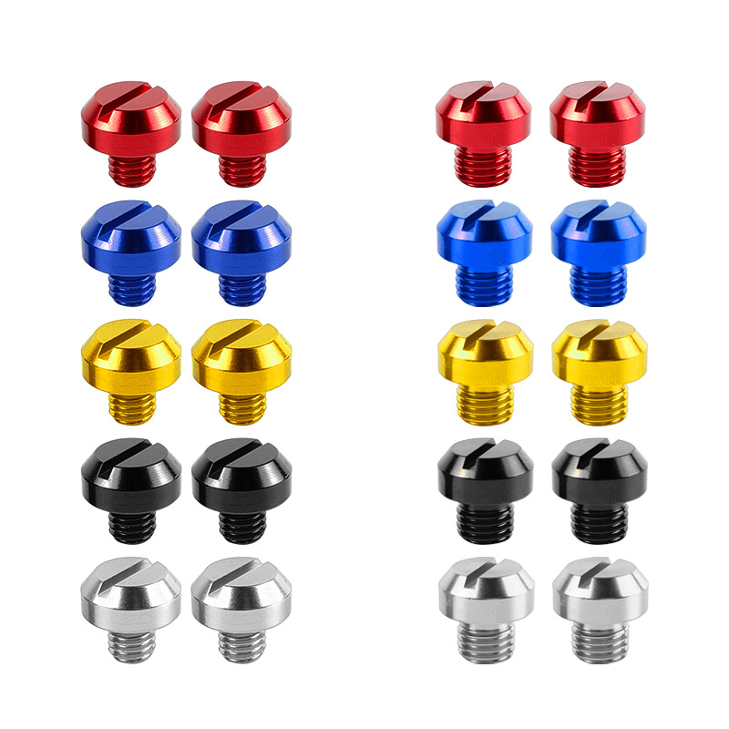 Motorcycle Modification Accessories Rear Inverted Mirror M8M10 Mirror Hole Screw Decorative Parts Cross-Border Specially Designed for Aluminum Alloy Cnc
