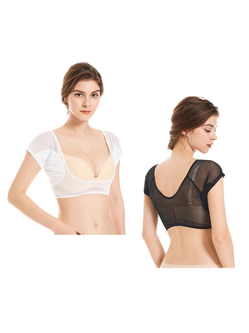 Sweat-absorbent Pad Vest Mesh Breathable Quick-drying Short-sleeved Breathable Sweat-absorbent Sweat-resistant Vest Amazon in stock Underarm Cotton