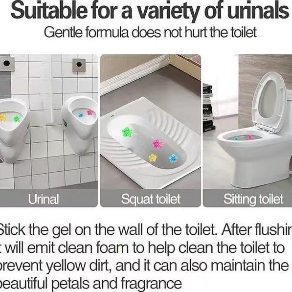 Toilet floret 12 deodorant odor cleaner fragrance flower gel toilet deodorant toilet gel floret