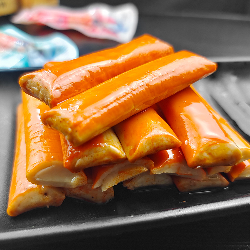 Individually Packaged Convenient Bags of Spicy Crab Sticks, Ready-To-Eat Seafood Delicacies, Bulk Selection of Premium Items