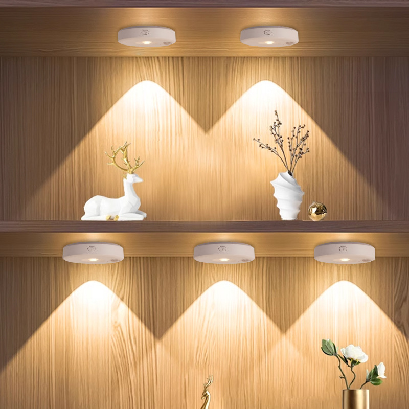 Rechargeable Induction Night Light Smart Hill Spotlight Remote Control Magnetic Wine Cabinet Display Lattice Cat Eye Sensor Light