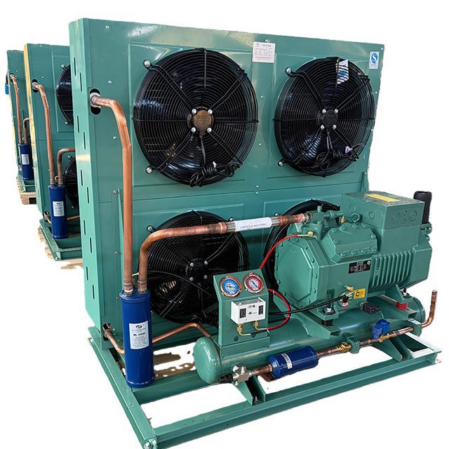 Air-Cooled Condenser H-Type Copper Tube Aluminum Fin Heat Exchanger Refrigeration Unit Cold Storage Refrigeration Equipment Wholesale