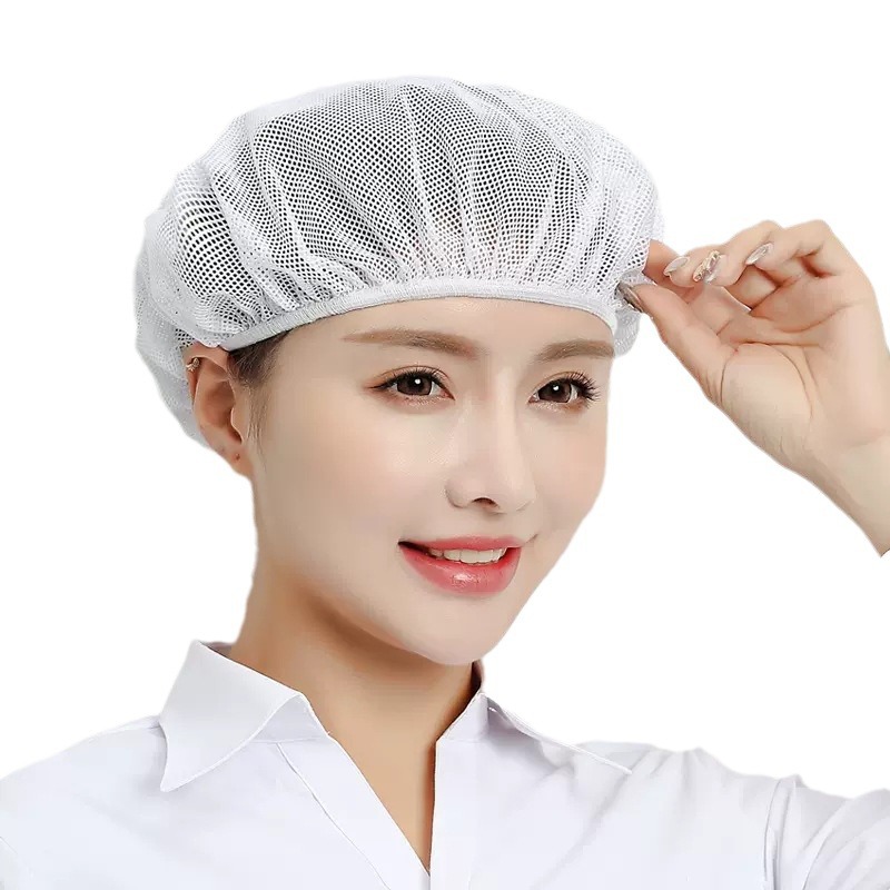 Factory hair set breathable sanitary net cap men's and women's work cap food cap workshop cap dust cap non-disposable