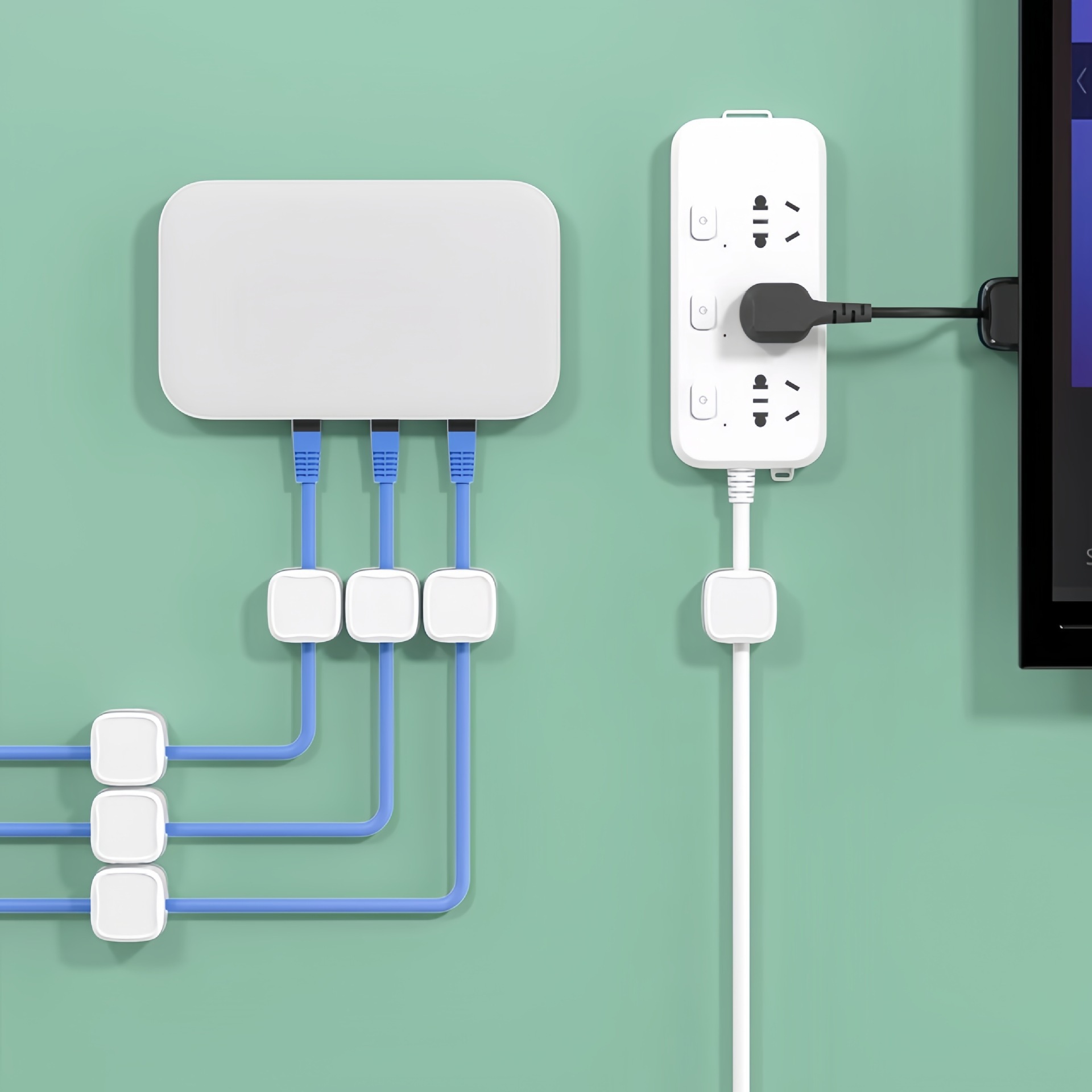 Data line magnetic cable organizer desktop cable buckle cable clamp cable collection mobile phone cable storage buckle factory outlet