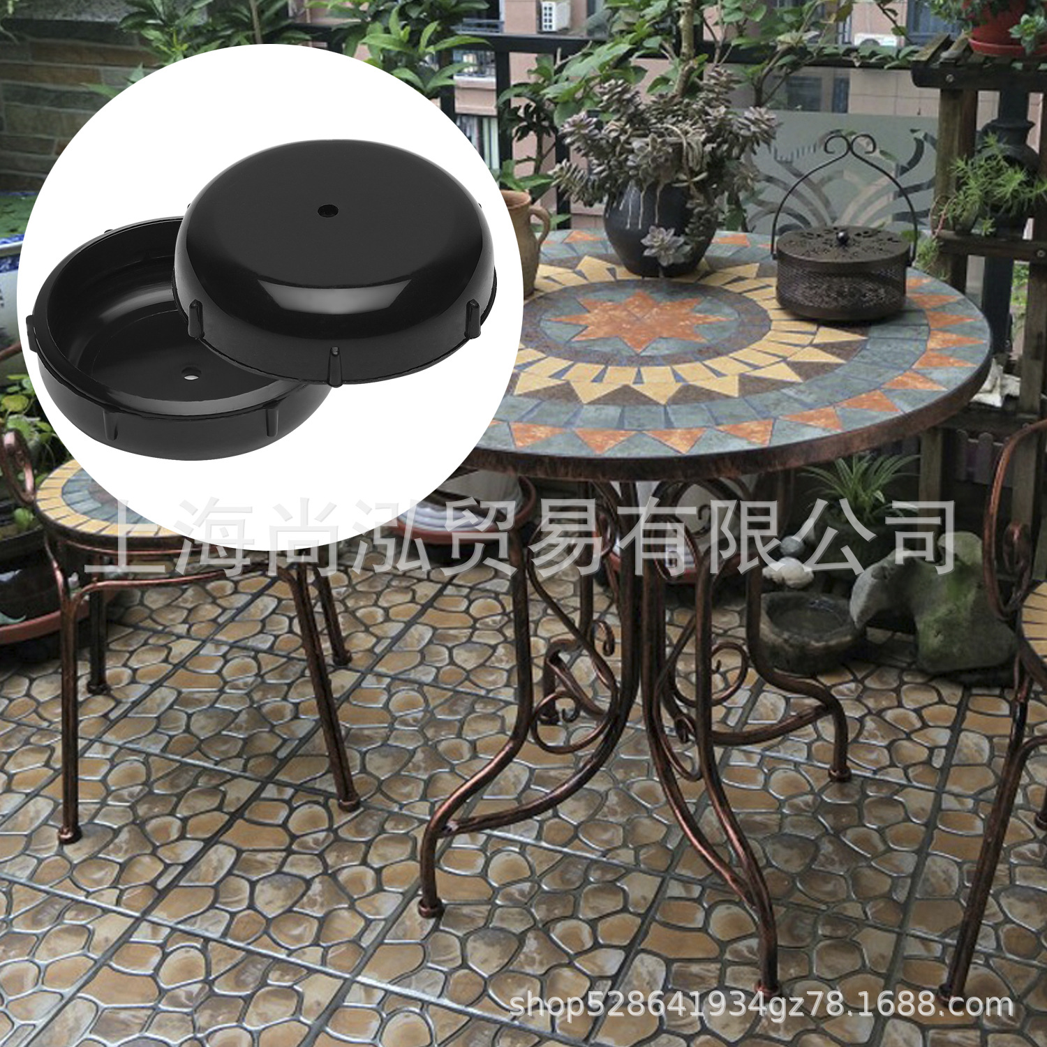 Amazon's Best Selling 1-1/2" 38mm Courtyard Iron Table and Chair Foot Pads Wrought Iron Table and Chair Foot Covers Non-Slip