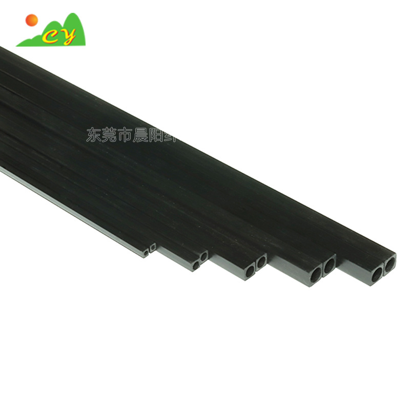 Ready-Made Pultruded Carbon Fiber Square Tubes, Square on the Outside and Round on the Inside, Carbon Fiber Products, High-Strength Carbon Fiber Square Tubes for Drones and Model Aircraft
