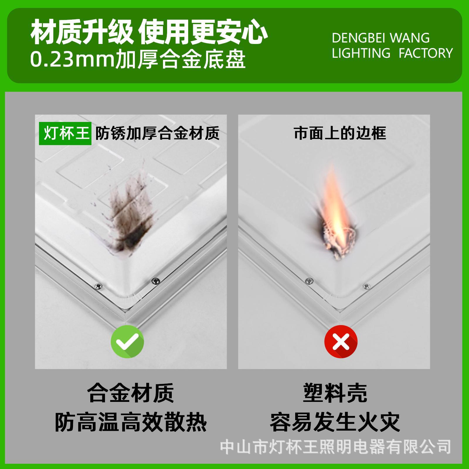 led flat panel light 600600 straight light panel light office square light grille light integrated ceiling ceiling light