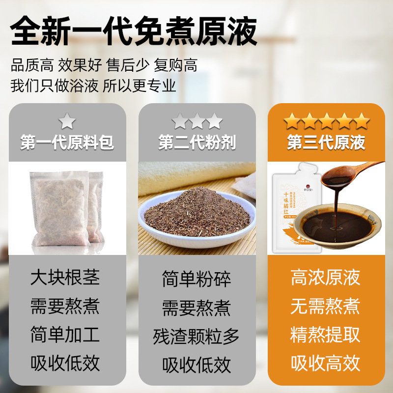 Ten-Flavor Herbal Foot Bath Liquid, Ginger Foot Bath Bag, Medicated Bath Fumigation, Mugwort Foot Bath Bag, Moisture-Free Household No-Cook Foot Bath Liquid