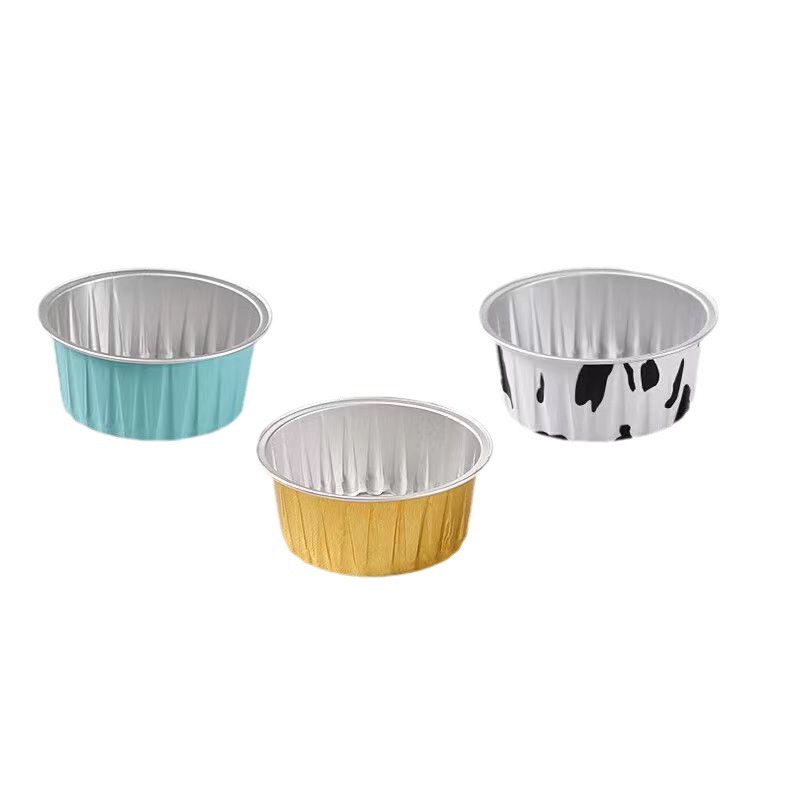 Thickened Food Grade Aluminum Foil Pudding Cup Disposable Barbecue Baking Egg Tart Air Fryer Tin Paper Cup Special Wholesale