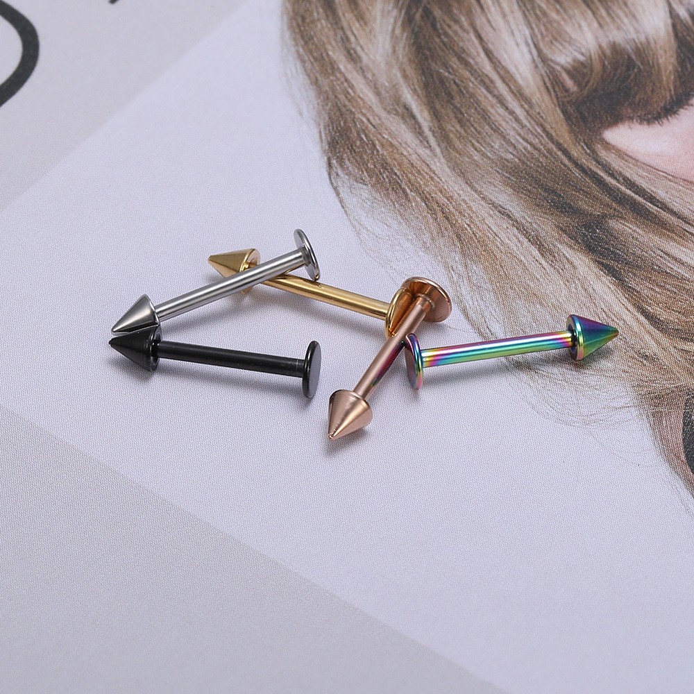 Stainless Steel Puncture Manufacturer Direct Sales Cross-Border Amazon Lip Nail Nose Nail External Thread Ear Nail Ear Bone Nail