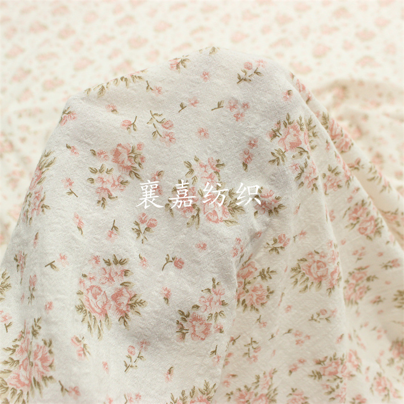 Thin Cotton CR Blended Fabric Soft and Breathable Japanese and Korean Small Floral Cartoon Children's Wear Fabric