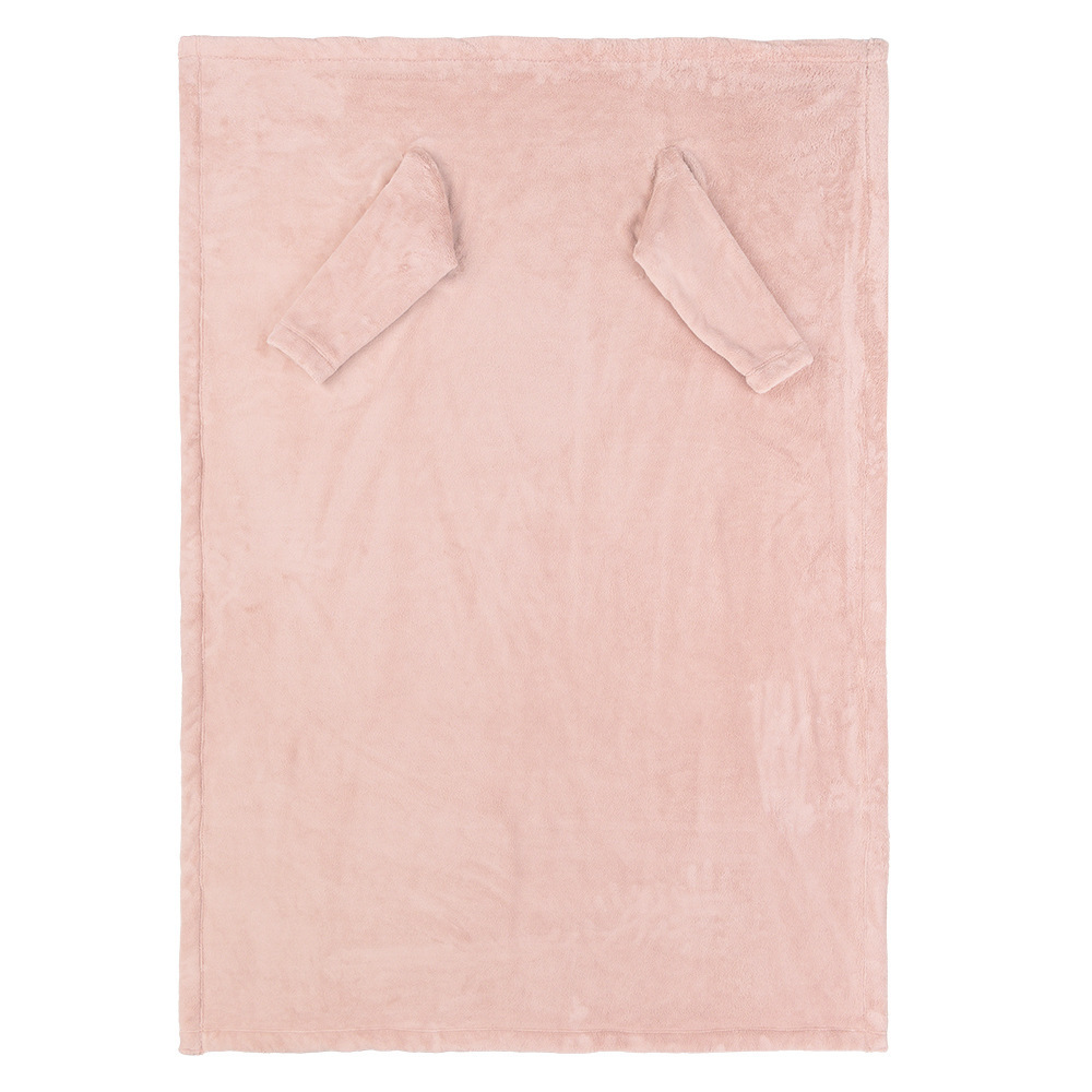 Japanese Style Unprinted Warm Soft Blanket Microfiber Sleeve Blanket Sofa Fleece Blanket Free-movement Sleeve Blanket Lunch Break Blanket