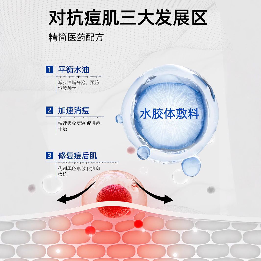 Acne Scar Concealer Acne Patch, Absorbs Pus, Reduces Acne, Thin and Skin-Friendly, 48 Pieces Hydrocolloid Dressing Acne Patch, Medical Grade