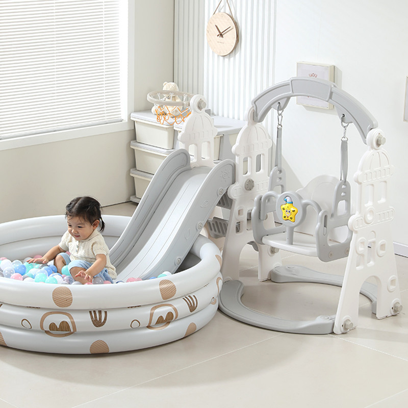 Горка для дома, детская лазалка, маленькая горка для семьи, комбинированная игрушка с качелями