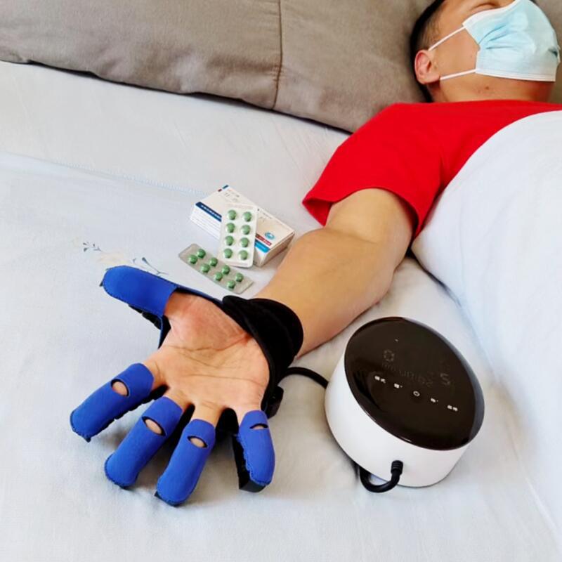 Rehabilitation Finger and Hand Training Equipment Stroke Hemiplegia Five-Finger Electric Robot Rehabilitation Glove Extension Gripper