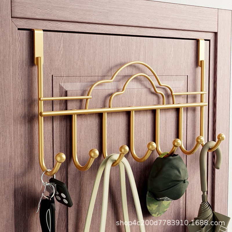 Popular Foreign Trade Door Hooks, Cross-Border Punch-Free Clothing Door Storage Rack, Storage and Organization, Including Independent Packaging Box