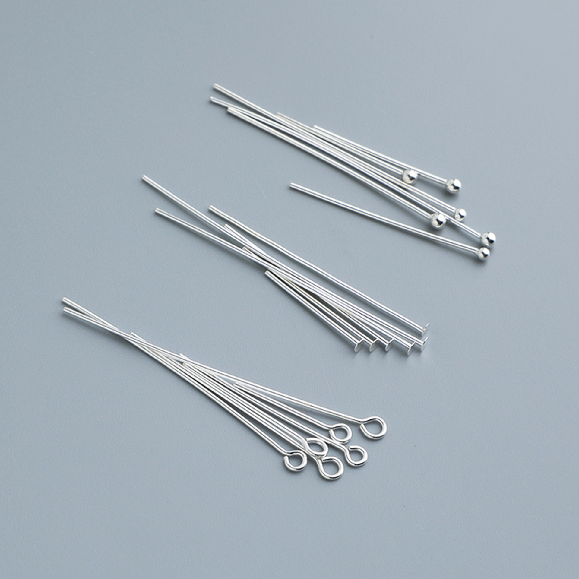 S925 серебро, игла 15-40 мм, круглая игла, девятислойная игла, материалы для DIY, браслет, подвеска, серьги