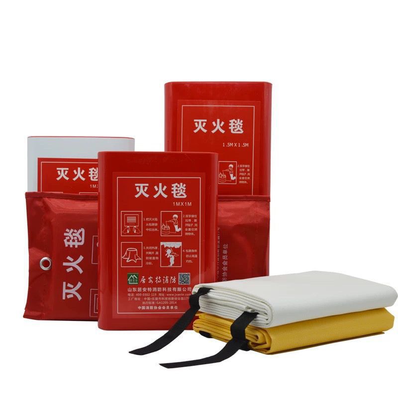 Огнетушащая простыня, сертифицированная по национальному стандарту, для спасения от огня, огнеупорная, из стекловолокна, для кухни, отеля, на улице, для дома