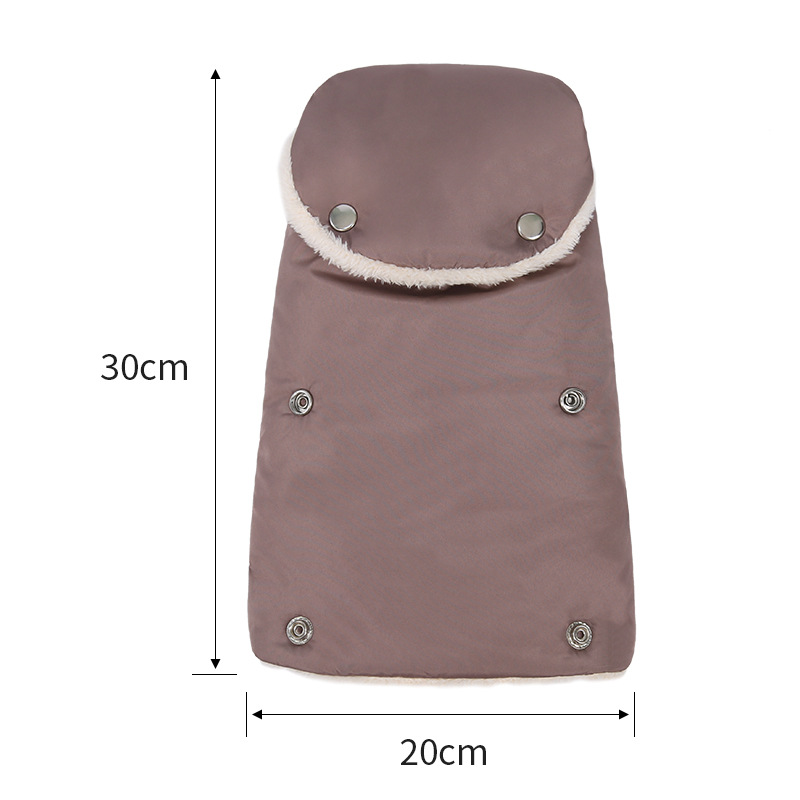 Factory Direct Supply Baby Stroller Warm Gloves Waterproof Windproof Cold-Proof Fleece Thickened Stroller Handle Gloves Cross-Border