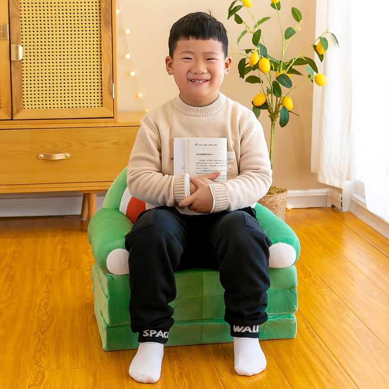 Wholesale Children's Folding Sofa Kindergarten Baby Seat Stool Lazy Lying Sleeping Sofa Removable and Washable for Hair