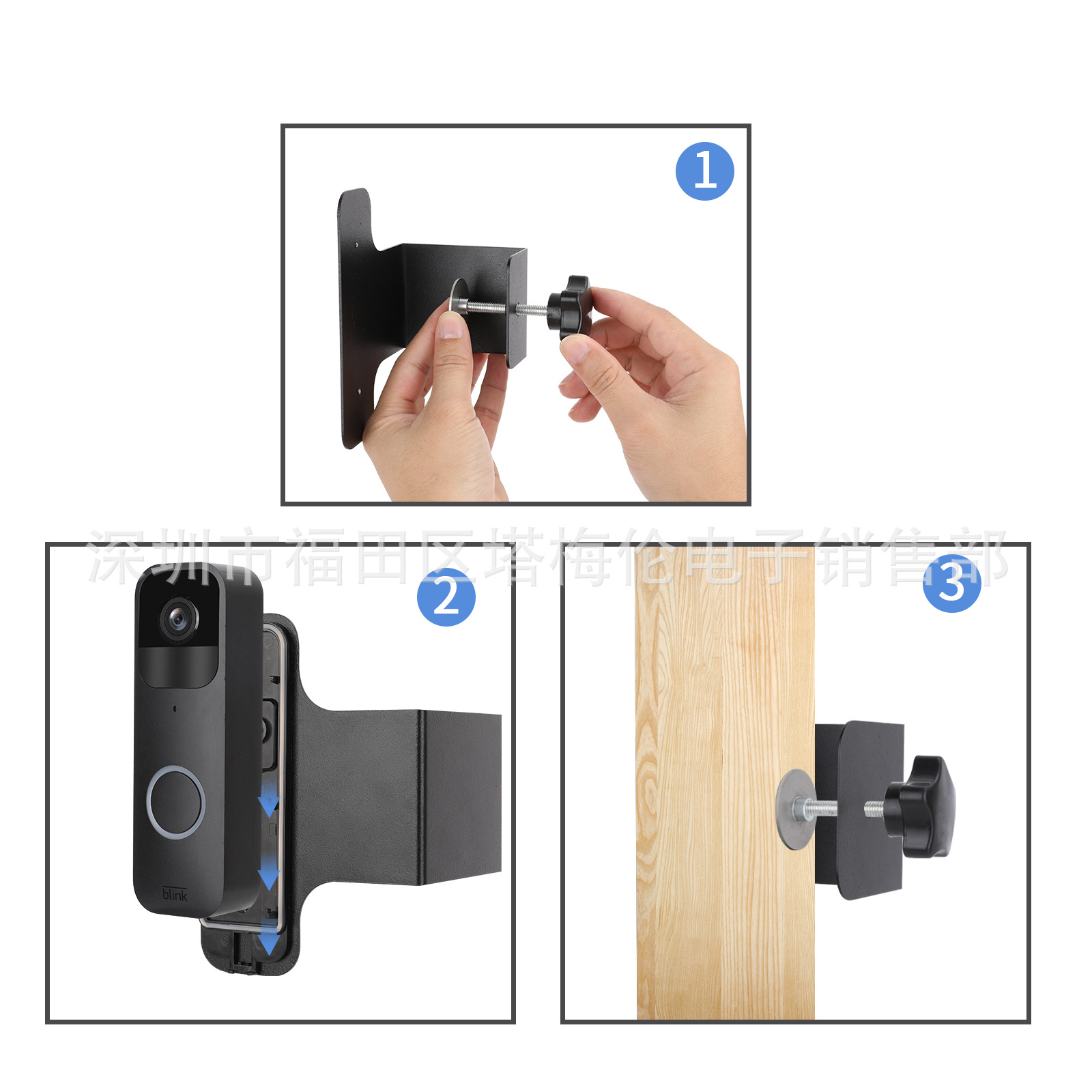 Amazon new applicable blink doorbell bracket apartment rental room door fixed anti-theft bracket