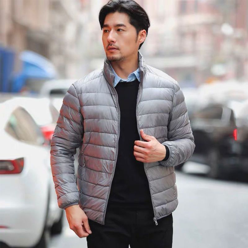 Winter Autumn and Winter Down Jacket Men's Short Lightweight Business Fashionable Trendy Hooded Thickened White Duck Down Jacket for Men